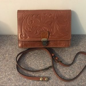 Patricia Nash tooled leather crossbody/clutch